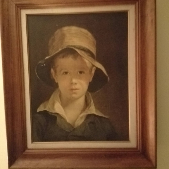 The boy with the torn hat